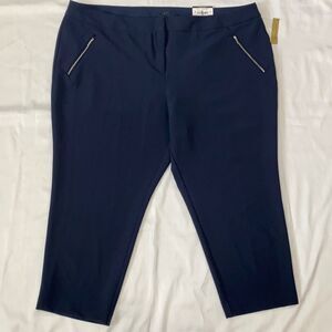 Worthington Blue Curvy Fit Ankle Pants Size 30W